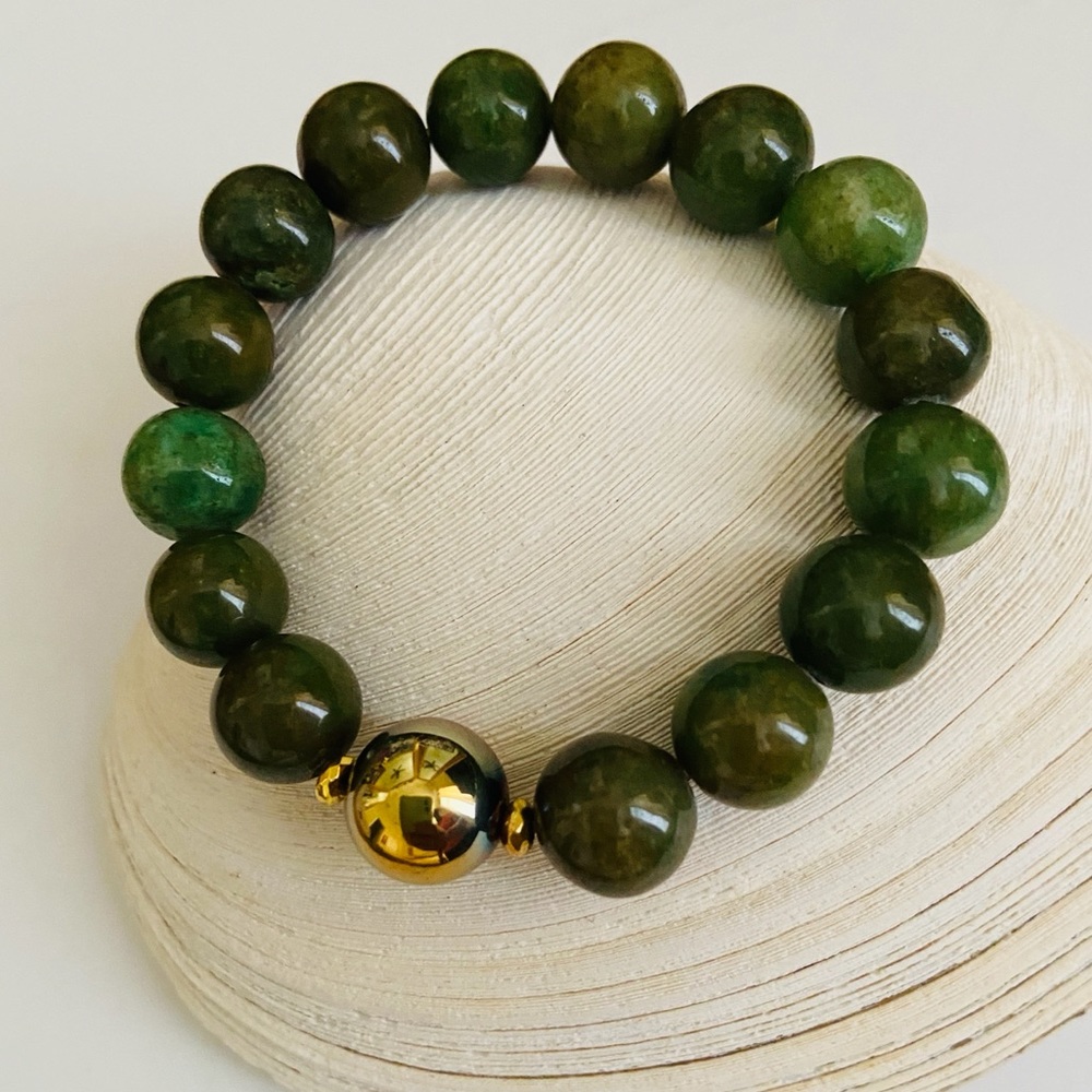 Agate Bracelet Green Unisex New